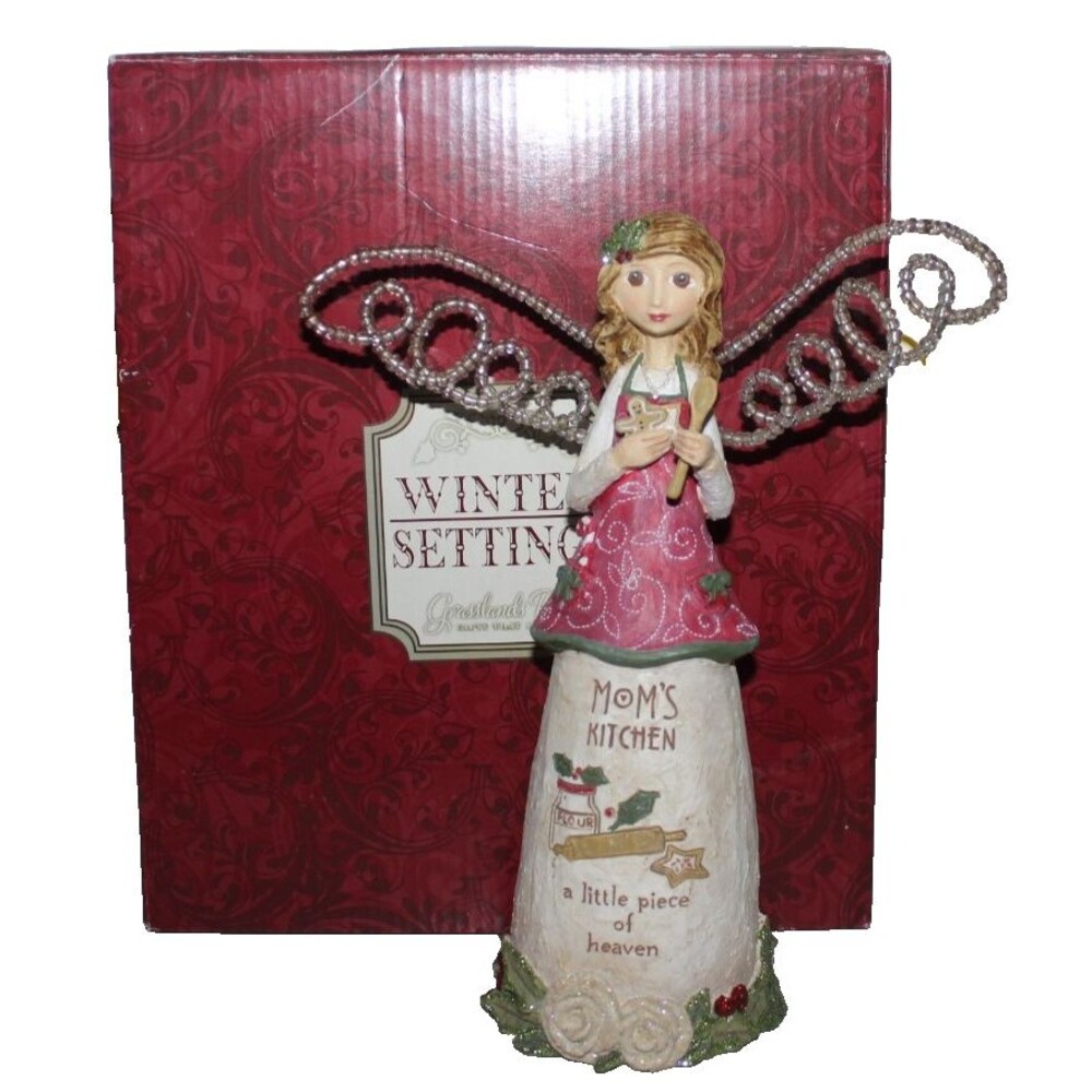 Grasslands Road Angel Mom's Kitchen Angel Gift Figurine Resin / Glass